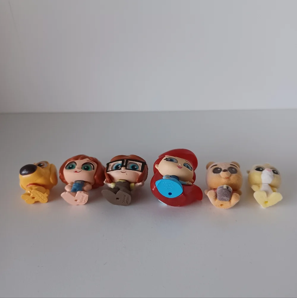 Disney Doorables Set Of Six - Ariel, Winnie The Pooh, Rabbit, Up Toy Collectible